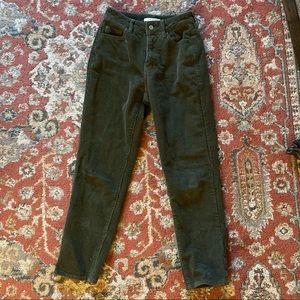 pacsun green corduroy mom jeans